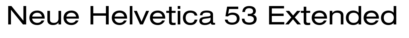 Neue Helvetica 53 Extended